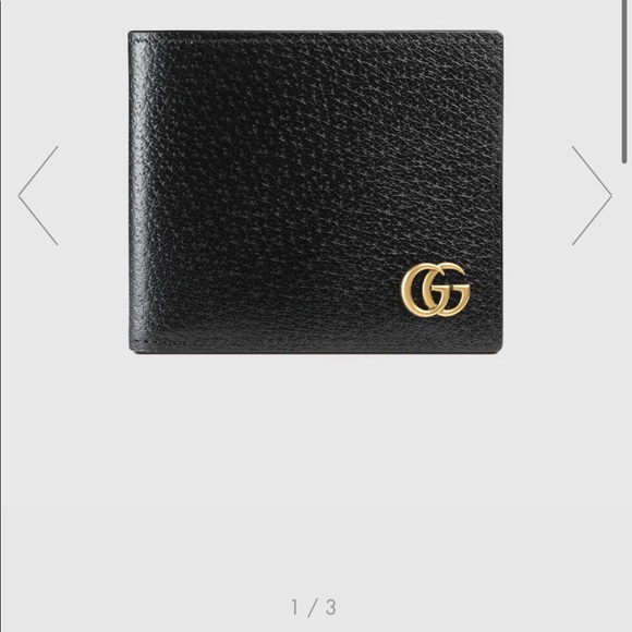 GUCCI Men’s authentic GG Marmont leather bi-fold wallet - Picture 9 of 9